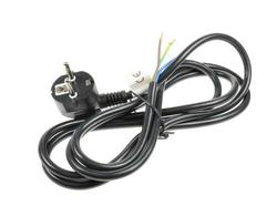 Cable; power supply; S18312; wires; CEE 7/7 angled plug; 2m; black; 3 cores; 1,00mm2; Emos; PVC; round; stranded; Cu; RoHS