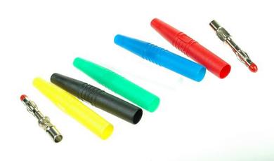 Banana plug; 4mm; 1.104.G; green; safe; 49,5mm; solder; 32A; 1000V; nickel plated brass; PA; Amass; RoHS