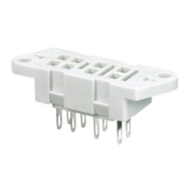 Relay socket; G2M; solder; panel mounted; white; without clamp; Relpol; RoHS; Compatible with relays: R2M