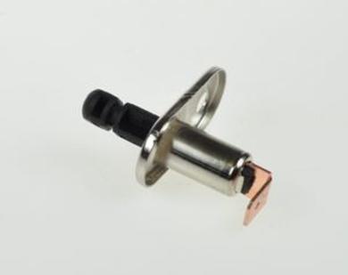 Przełącznik; przyciskowy; ASW18-2; ON-(OFF); czarny; bez podświetlenia; konektory 6,3x0,8mm; 2 pozycje; 8mm; 25mm