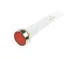 Indicator; C027500WR3; 10mm; neon bulb 250V backlight; red; 6,3x0,8mm connectors; silver; IP67; 55mm; Arcolectric; RoHS