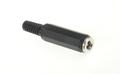 Socket; 2,1mm; DC power; 5,5mm; GDC21-55HQ; straight; for cable; solder; plastic; RoHS