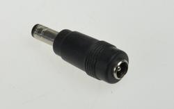 Connector; 2,5mm; DC power; 5,5mm; Adapter DC - wtyk 2,5mm / gniazdo 2,1mm; straight; plastic; RoHS