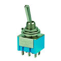 Switch; toggle; MTS202; 2*2; ON-ON; 2 ways; 2 positions; bistable; panel mounting; solder; 3A; 250V AC; blue; 14mm
