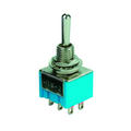 Switch; toggle; MTS203; 3*2; ON-OFF-ON; 2 ways; 3 positions; bistable; panel mounting; solder; 3A; 250V AC; blue; 14mm