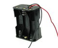 Battery holder; G26; 6xR6(AA); with cable; container; black; R6 AA
