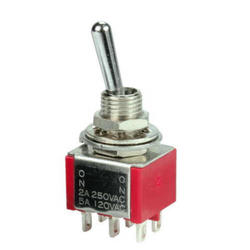 Switch; toggle; T80-8011-T1-B1-M1; 2*2; ON-ON; 2 ways; 2 positions; bistable; panel mounting; solder; 2A; 250V AC; red; 13mm; Highly; RoHS