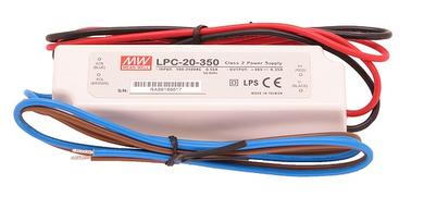 Power Supply; for LEDs; LPC-20-350; 3÷48V DC; 350mA; 16,8W; constant current design; IP67; Mean Well