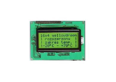 Wyświetlacz; LCD; alfanumeryczny; ABC016004A01-YHY-R-04; 16x4; czarny; Kolor tła: zielony; podświetlenie LED; 61,8mm; 25,2mm; AV-Display; RoHS