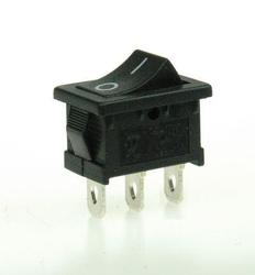 Switch; rocker; KCD11B; ON-ON; 1 way; black; no backlight; bistable; 4,8x0,8mm connectors; 13x19,2mm; 2 positions; 6A; 250V AC; Howo