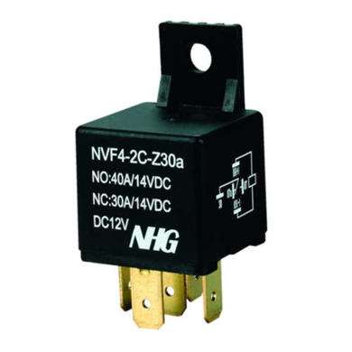 Relay; electromagnetic automotive; NVF4-2C-Z30A; 24V; DC; SPDT; 30/40A; for socket; with connectors; with mounting bracket; 1,6W; NHG Relays; RoHS