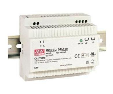 Power Supply; DIN Rail; DR-100-12; 12V DC; 7,5A; 90W; LED indicator; Mean Well