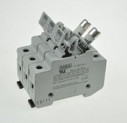 Fuse socket; 5106305.3; diam.10x38mm; DIN rail mounted; 32A; 690V AC; Siba; RoHS