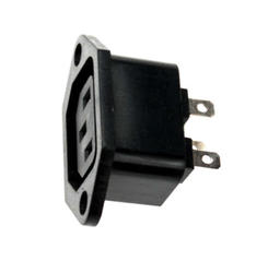 Socket; AC power; IEC C13 IBM; 6600.3300; straight; for panel; screw; 10A; 250V; 6,3x0,8mm connector; Schurter; RoHS; IP30