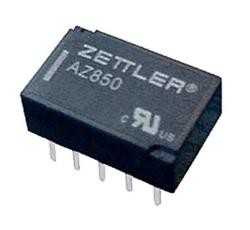 Relay; electromagnetic miniature; AZ850-5; 5V; DC; DPDT; 0,5A; 125V AC; 1A; 30V DC; PCB trough hole; Zettler; RoHS