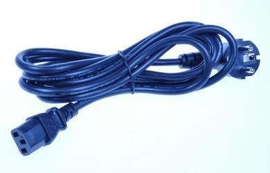 Cable; power supply; CAB508-3; CEE 7/7 angled plug; IEC C13 IBM straight socket; 3m; black; 3 cores; 0,75mm2; 16A; MSL; PVC; round; stranded; Cu; RoHS