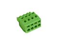 Terminal block; AK3950/04-5; 4 ways; R=5,00mm; 26,3mm; 12A; 300V; for cable; straight; square hole; slot screw; screw; horizontal; 2,5mm2; green; PTR Messtechnik; RoHS