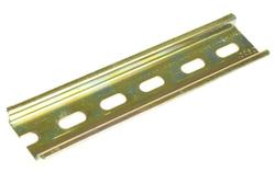 DIN rail TS35 with holes; SM35/15cm; 150mm; galvanised steel; gold
