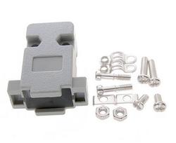 Connector housing; D-Sub; Canon 9p HQ; 9 ways; straight; grey; plastic; screwed; Oupin; RoHS