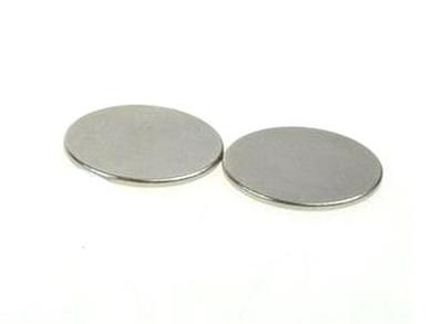 Magnet; cylindrical; N38; 18mm; 1mm; nickel plated; Neodymium