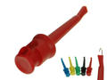 Test clip; 20.135.1; hook type; 4mm; red; 55mm; solder; 10A; 60V; brass; PA; Amass; RoHS; 4.102.R