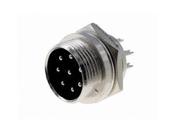 Plug; microphone; NC/8p-519; 8 ways; for panel; 16mm; solder; 4A; 125V; IP55