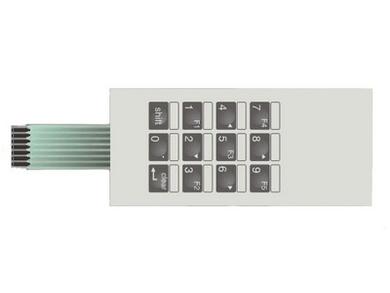 Keypad; membrane; STD34-07; plastic; grey; 12 buttons; 51x116mm; LC elektronik; RoHS