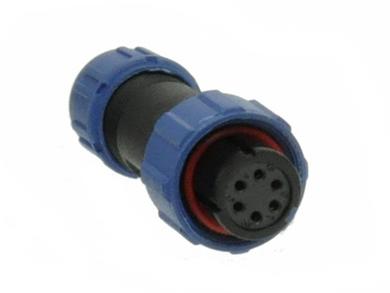 Socket; SP1310/S6I; 6 ways; solder; 0,75mm2; 4-6,5mm; SP13; for cable; IP68; 5A; 125V; Weipu; RoHS