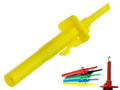 Test clip; 20.170.3; hook type; 4mm; yellow; 123mm; pluggable (4mm banana socket); 10A; 1000V; stainless steel; PA; Amass; RoHS