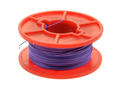 Wire; equipment; Kynar 50m; 1 core; solid; Cu; silver plated; 0,25mm; purple; PVDF; kynar; max +135°C; 300V; 50m spool; Weiyang; RoHS