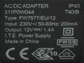 Power Supply; plug; ZSI12V1,4A; 12V DC; 1,4A; straight 2,5/5,5mm; black