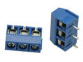 Terminal block; DG306-5.0-03P; AK306; 3 ways; R=5,00mm; 10mm; 10A; 300V; through hole; straight; square hole; cross screw; screw; horizontal; 1,5mm2; blue; Degson; RoHS