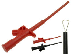 Test clip; 20.169.1; pincer type; 4mm; red; 155mm; pluggable (4mm banana socket); 10A; 1000V; stainless steel; PA; Amass; RoHS; 4.206