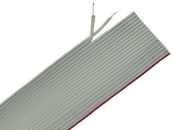 Wire; flat; płaski AWG28/20; 20x0,09mm2; 0,09mm2; gray; PVC; tape; core spacing 1,27mm; max +105°C; 300V; 30,5m spool; RoHS