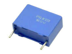 Capacitor; polyester; MKT; 100nF; 630V DC/250V AC; PCMT468; PCMT46862104; 5%; 7x13,5x18mm; 15mm; bulk; -55...+105°C; Pilkor; RoHS