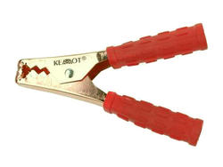 Crocodile clip; K400A; red; 165mm; crimped; 400A; zinc plated steel