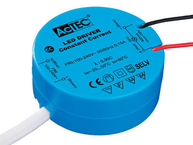 Power Supply; for LEDs; RS700mA/8W; 6÷12V DC; 700mA; 8W; constant current design; AcTec