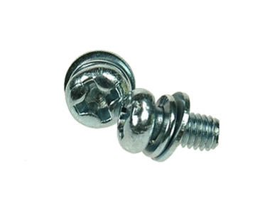 Screw; WWKM35; M3; 5mm; 7,5mm; cylindrical; philips (+); galvanised steel; flat washer; spring washer