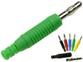 Banana plug; 4mm; 25.422.4; green; 59mm; solder; 24A; 60V; nickel plated brass; PA; Amass; RoHS