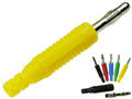 Banana plug; 4mm; 25.422.3; yellow; 59mm; solder; 24A; 60V; nickel plated brass; PA; Amass; RoHS