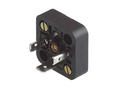 Plug; valve; GSA2000 932591100; 3 ways; A format; polyamide (PA); straight; for panel; solder; 16A; 400V; 1,5mm2; IP65; Hirschmann