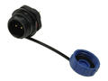 Plug; SP1312/P2; 2 ways; solder; 2,0mm2; SP13; for panel; 13mm; IP68; 13A; 250V; Weipu; RoHS