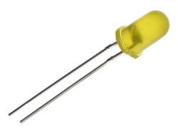 Dioda LED; L-53YD; 5mm; żółty; Światłość: 5÷20mcd; 60°; żółta; dyfuzyjna; 2,1V; 30mA; 590nm; przewlekany (THT); Kingbright; RoHS