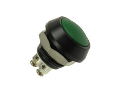 Switch; push button; GQ12B-10/A-G; OFF-(ON); 1 way; no backlight; momentary; panel mounting; 2A; 36V DC; 12mm; IP65; Onpow; RoHS