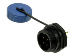 Plug; SP1712/P4; 4 ways; straight; solder; 0,75mm2; SP17; for panel; 17mm; IP68; 5A; 500V; Weipu; RoHS