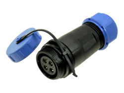 Socket; SP2111/S4II-1C; 4 ways; solder; 4,0mm2; 7-12mm; SP21; for cable; IP68; 30A; 500V; Weipu; RoHS