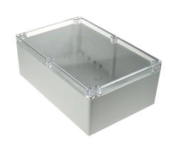 Enclosure; multipurpose; G2018C; polycarbonate; 240mm; 160mm; 90mm; IP65; light gray; transparent lid; Gainta; RoHS
