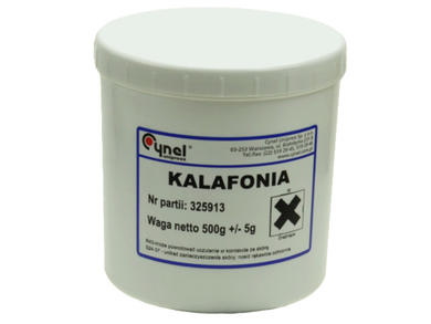 Rosin; solder; KC/500; 500g; resin; plastic container; Cynel Unipress