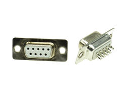 Socket; D-Sub; Canon 9p; 9 ways; for cable; solder; straight; white; plastic; screwed; RoHS
