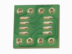 Płytka; przejściówka; UMSMD402; 8; 12x12; 2,54mm; przejściówka SOP08-DIP08; wiercona; 1szt.; zielona